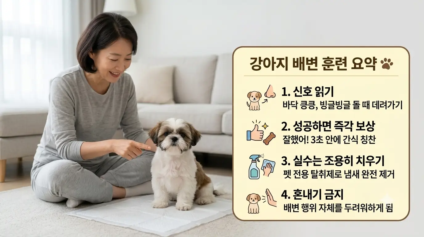 강아지 배변 훈련 방법