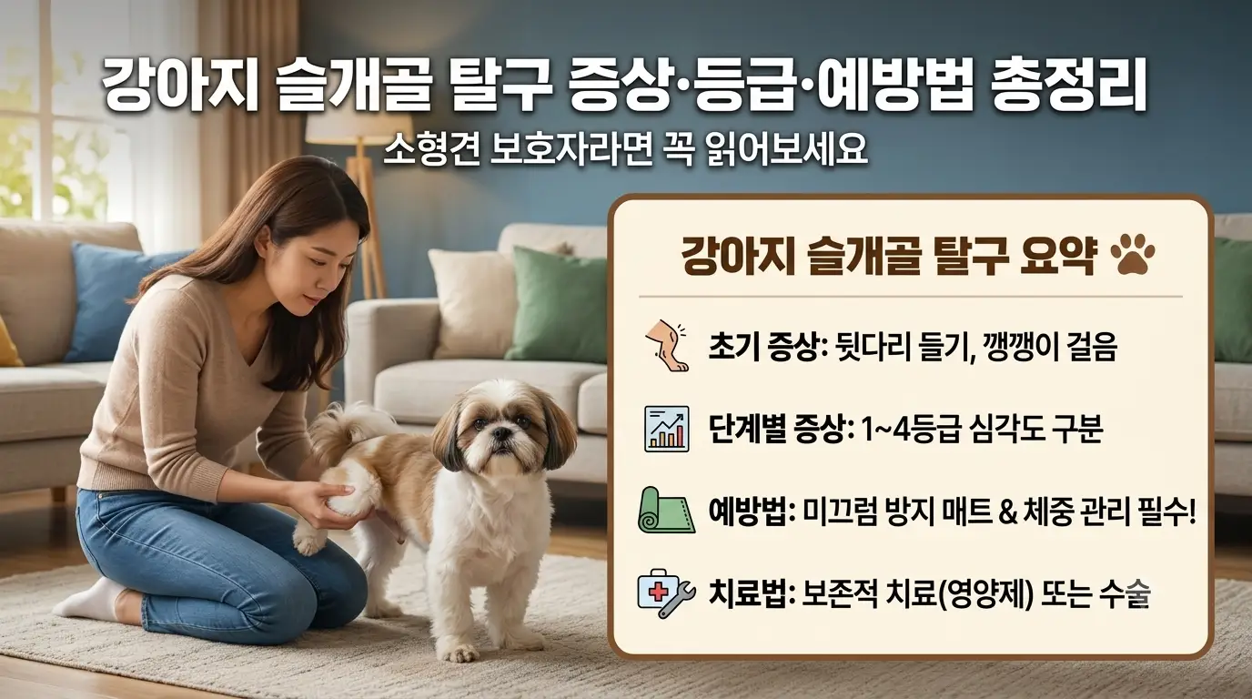 강아지 슬개골 탈구 증상 등급 예방법 총정리 소형견